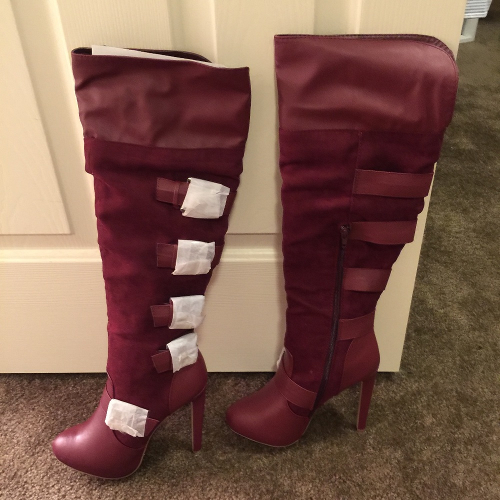 Cindee Burgundy Boots